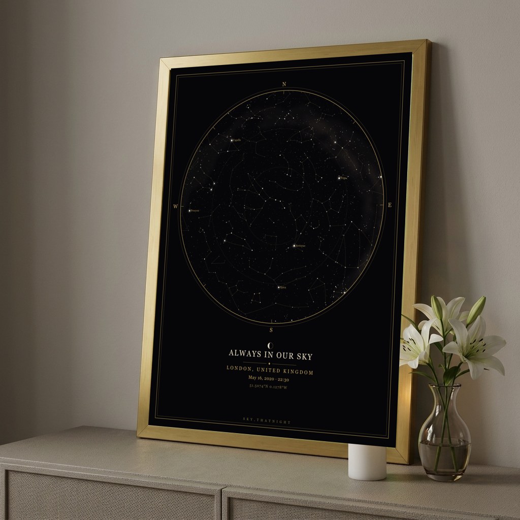 In memory star map mockup