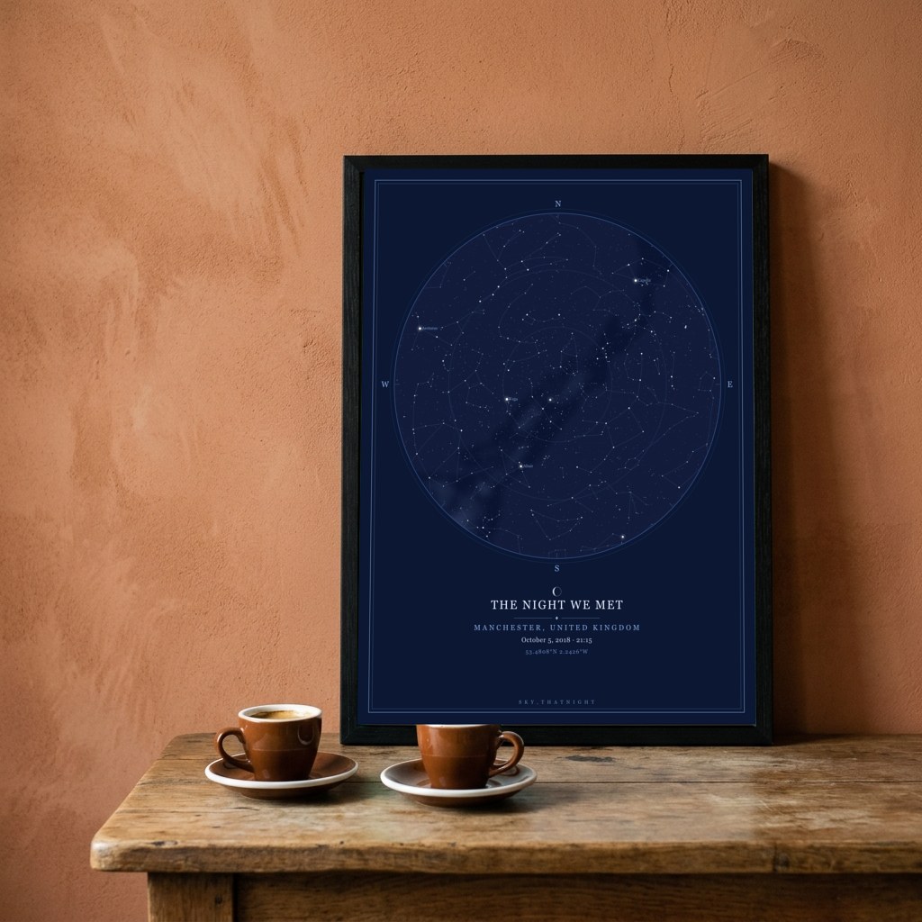 The night you met star map mockup